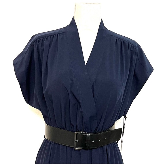 NWT Calvin Klein Navy Midi Dress - Picture 3 of 5